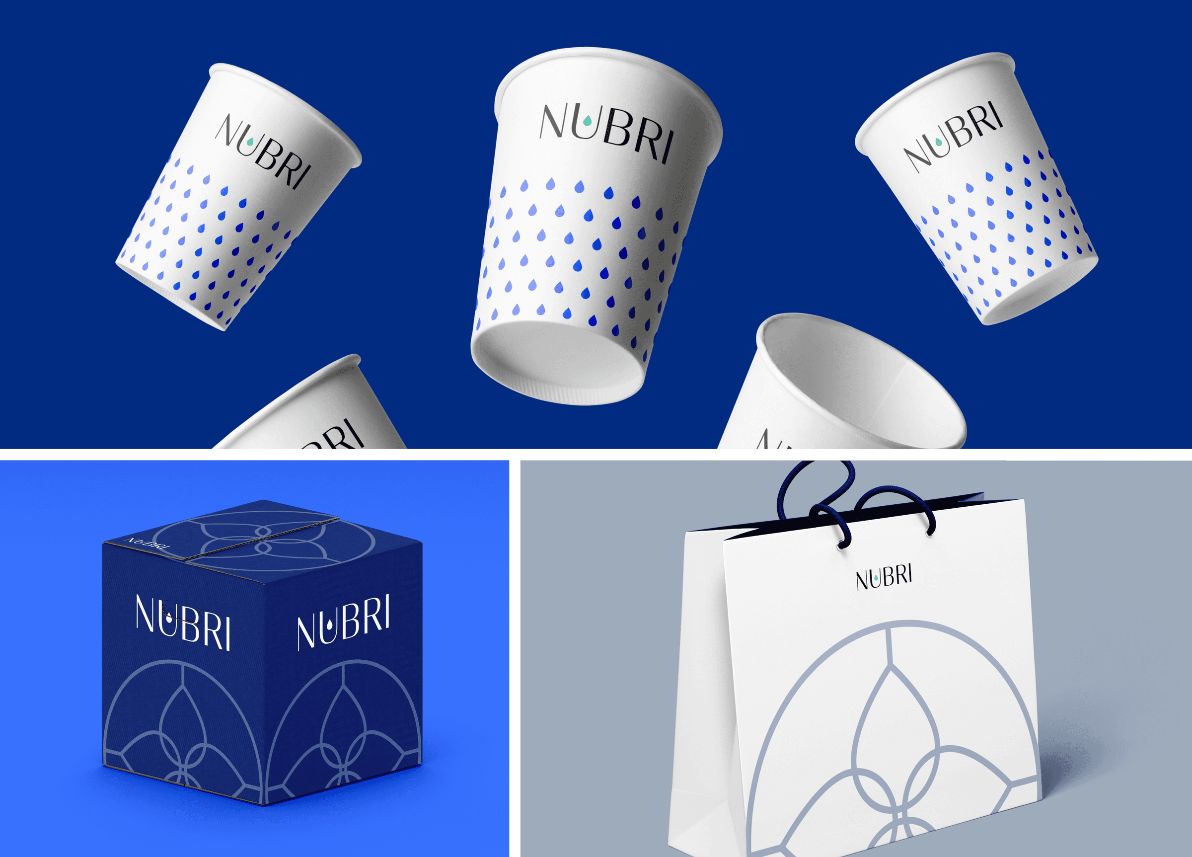 Nubri cups, box and bag