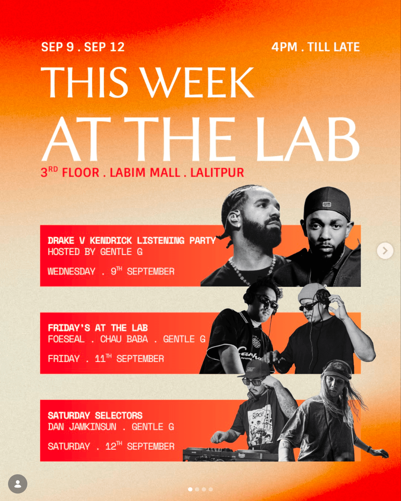 This Week at The Lab event poster